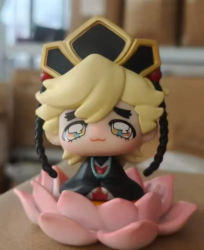Demon Slayer Douma Q-Version Anime-Figur Lotus Sitzende Pose Figurine Nudelstopper Auto-Deko Computer-Gehäuse-Deko Sammlerstück