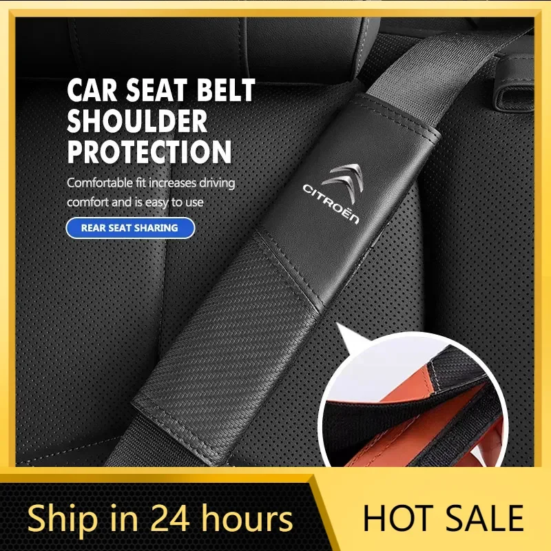 

Car Sticker Car Seat Belt Protection Shoulder Pad Spliced Carbon Fibre Strap For Citroen C5 C1 C2 C6 C4L DS3 DS4 DS5 C-Elysee Gr