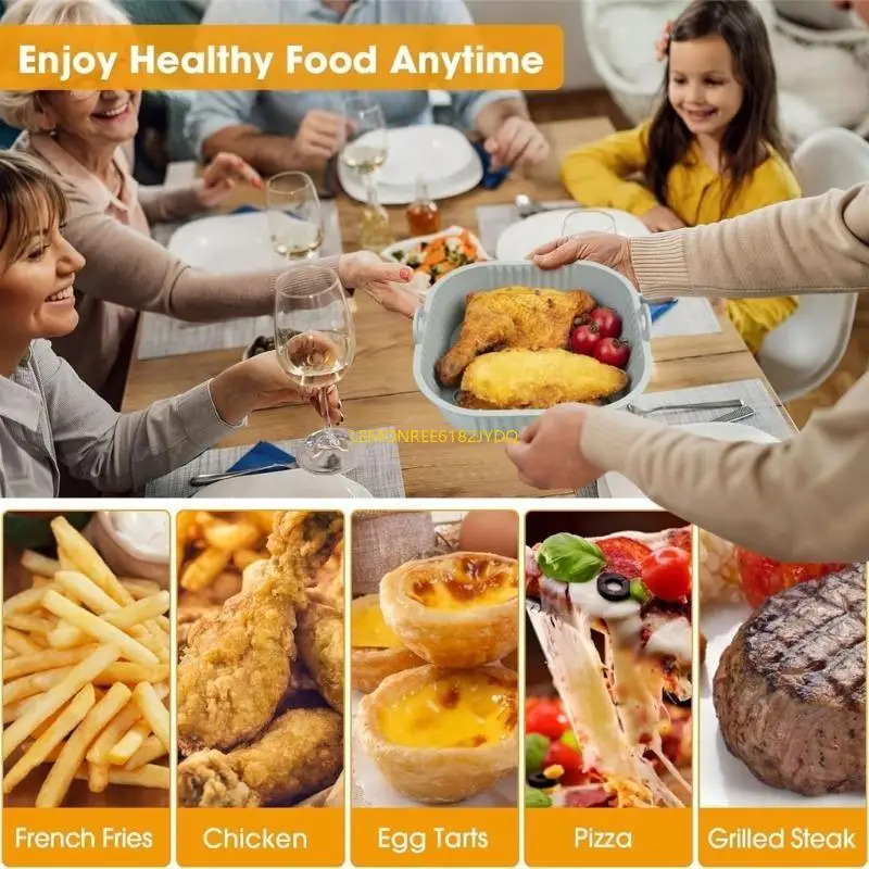 حزمة M7DF من 2 وعاء السيليكون بطانة الهواء مقلاة علبة السيليكون مقلاة سلة سلة السيليكون ملحقات مقلاة السيليكون مادة السيليكون