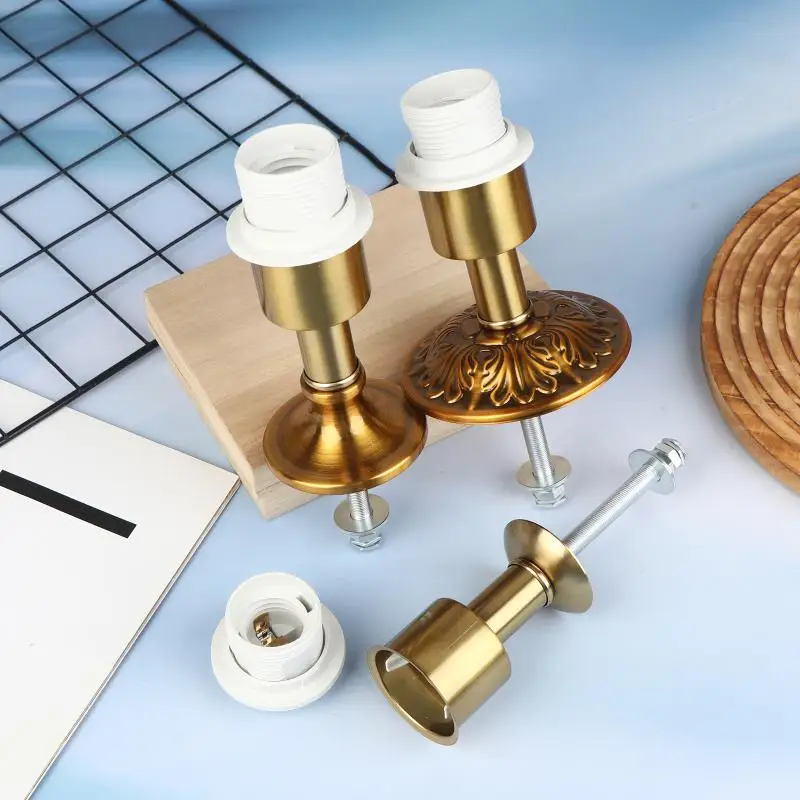 High Quality Iron Metal Desk Lamp Holder Fixed Base E27 Screw Lamp Mouth DIY Lighting Accessories