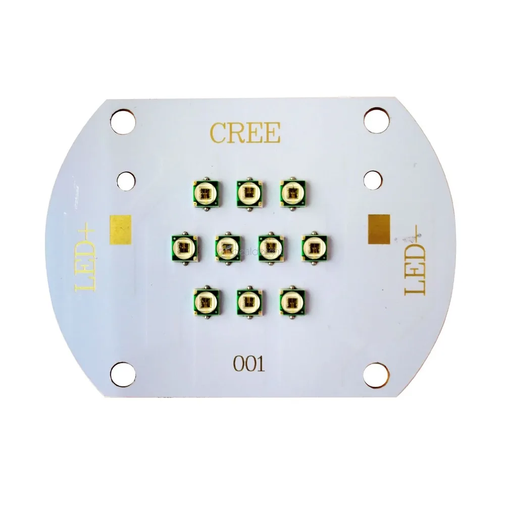 XP-E2 10LED 30W 20LED 60W XPE2 Intergrated LED Array Photo Red 660nm Far Red 730nm Copper PCB Board For Plant Grow