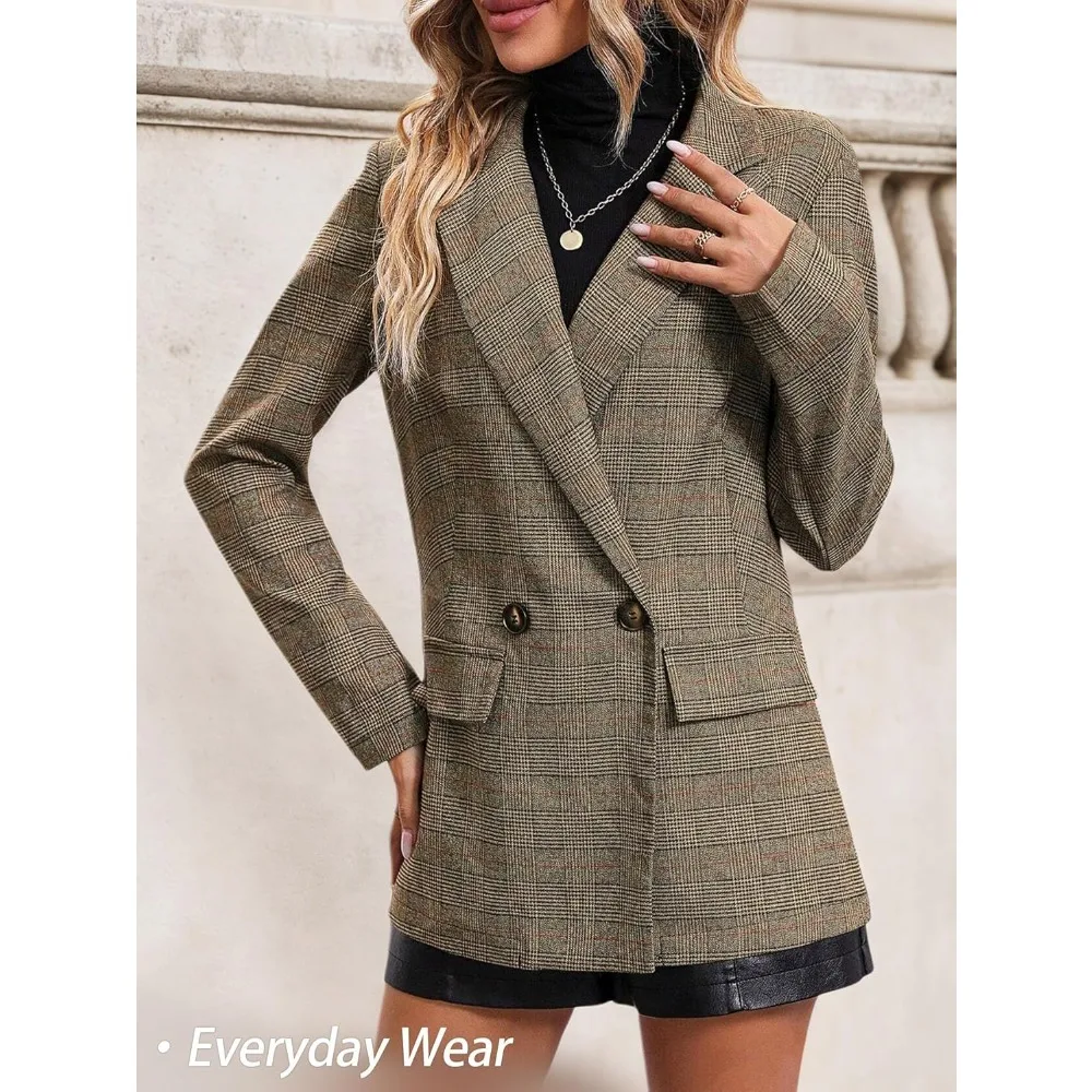Mina Self 2025 Damska marynarka w kratę pepitkę Womenzara kolekcja damska 2025 nowa kolekcja ropa mujer traf