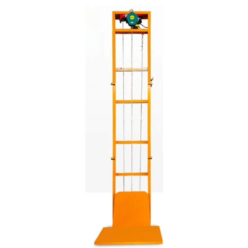 Small simple freight elevator household electric lift hoist warehouse loading and unloading elevator