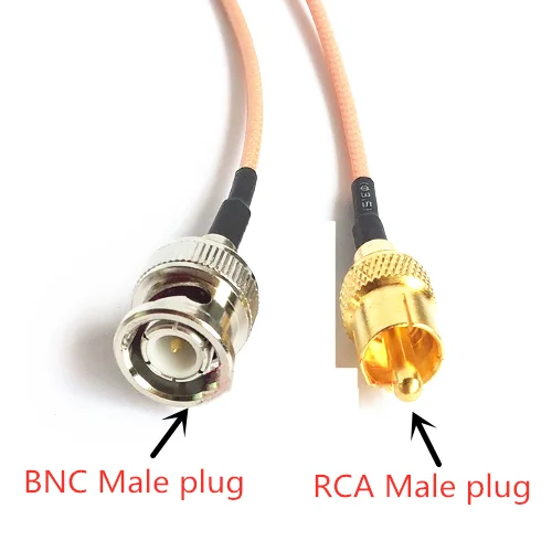 RG316 Cable BNC Male to RCA Male Plug RF Coaxial Pigtail Extension Jumper Cord Video & Audio 50 Ohm