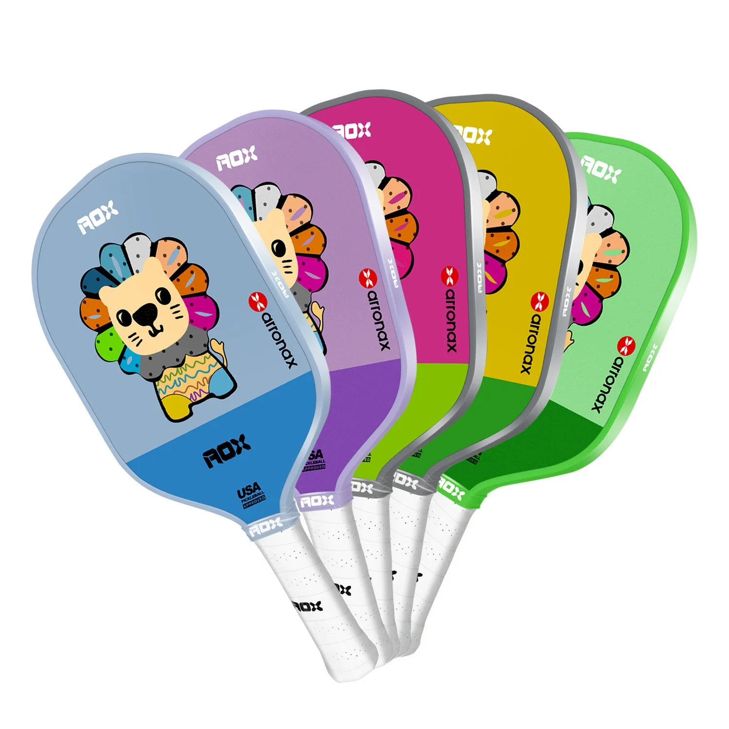 Arronax Kids Fiberglass Pickleball Paddles, Cute Paddle with Small Grip, Lightweight Rackets, 13mm Honeycomb Core,for Children