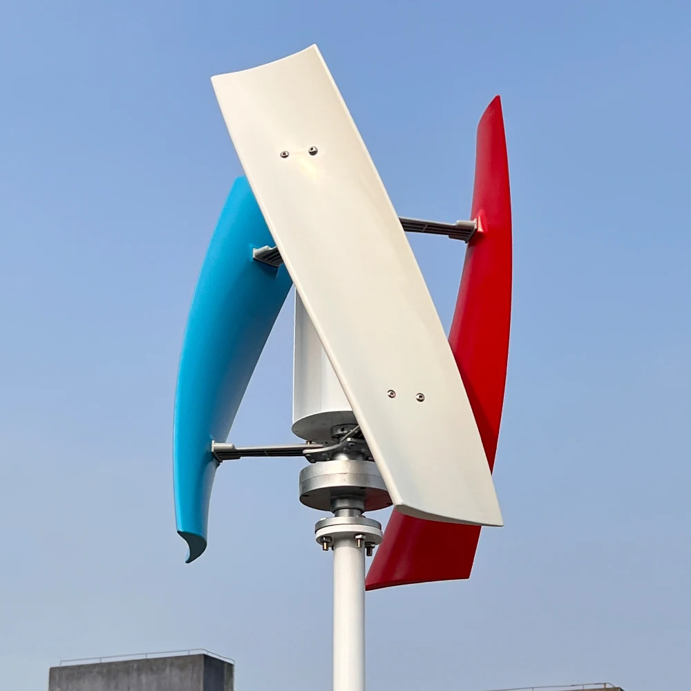 Imagem -03 - Gerador de Turbina Eólica de Energia Pequeno Moinho de Vento Vertical Alternador Elétrico com Controlador Mppt 10000w 12v 24v 48v 10kw