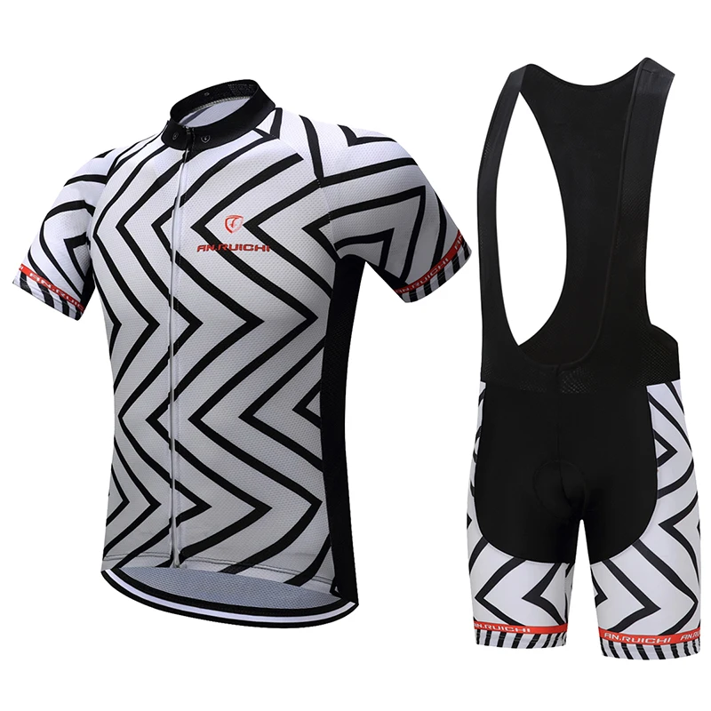 Summer Unisex Quick Dry Cycling Sets Geometry Pattern 3D Padding Cushion Sport Jerseys Customized/Wholesale Service