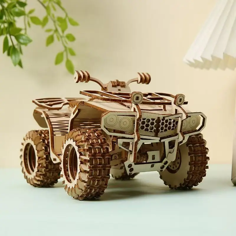 DIY 3D Wooden Puzzle  Model Kit DIY Models Toys Gift for Adults Boys ATV All Terrain Vehicle Seaside Motorcycle Dune Buggy