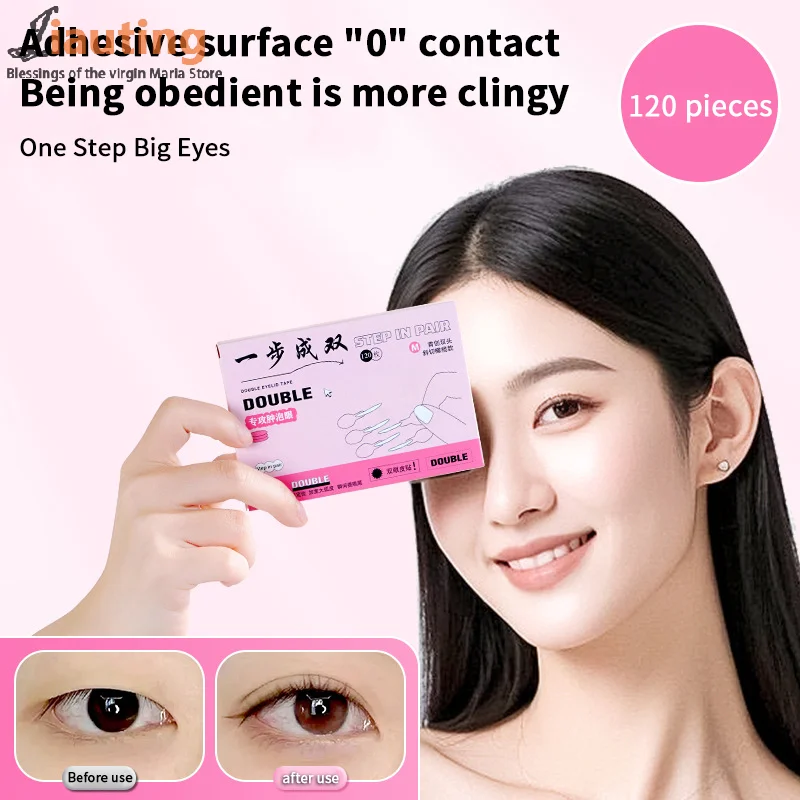 120 pçs/caixa adesivos de pálpebra dupla com alça natural invisível e de longa duração moldar fitas de beleza de olhos grandes levantar pálpebras
