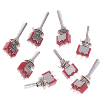 3Pin 3/2 Position Toggle SwitchSelf-locking/Self-resetting ON OFF DPDT SPST DPST 5A 125VAC 2A 250VAC Latching Flat Handle