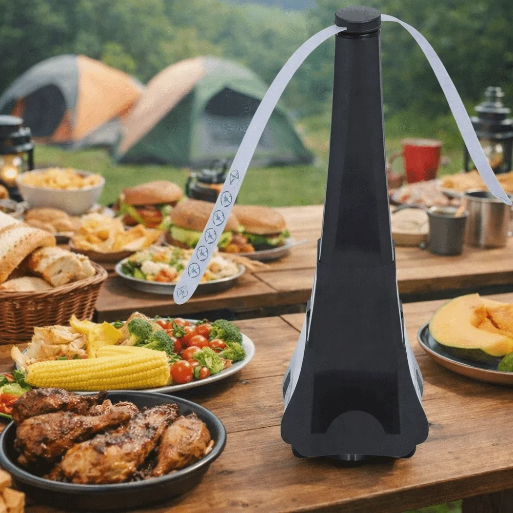 Fly Deterrent Electric Insect Repellent Fan Battery Powered Silent Fly Repellent Fan 360° Rotation Mosquito Repellent Fan Picnic