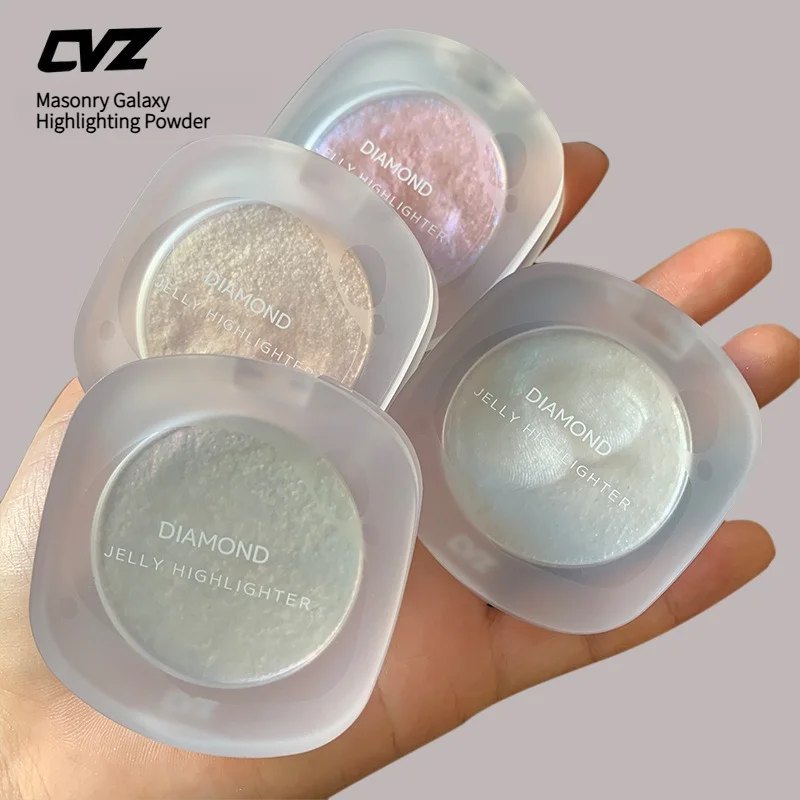 CVZ Diamond Galaxy Highlight Powder, Face Brightening Three-dimensional Grooming Mashed Potatoes Natural Glitter Fairy Plate