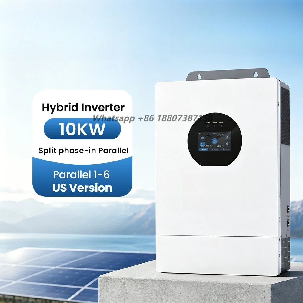 UL1741 10KW Hybrid Inverter Split Phase Dual 90 450Vdc 120A AC 220A Solar Charging 6 Units Parallel
