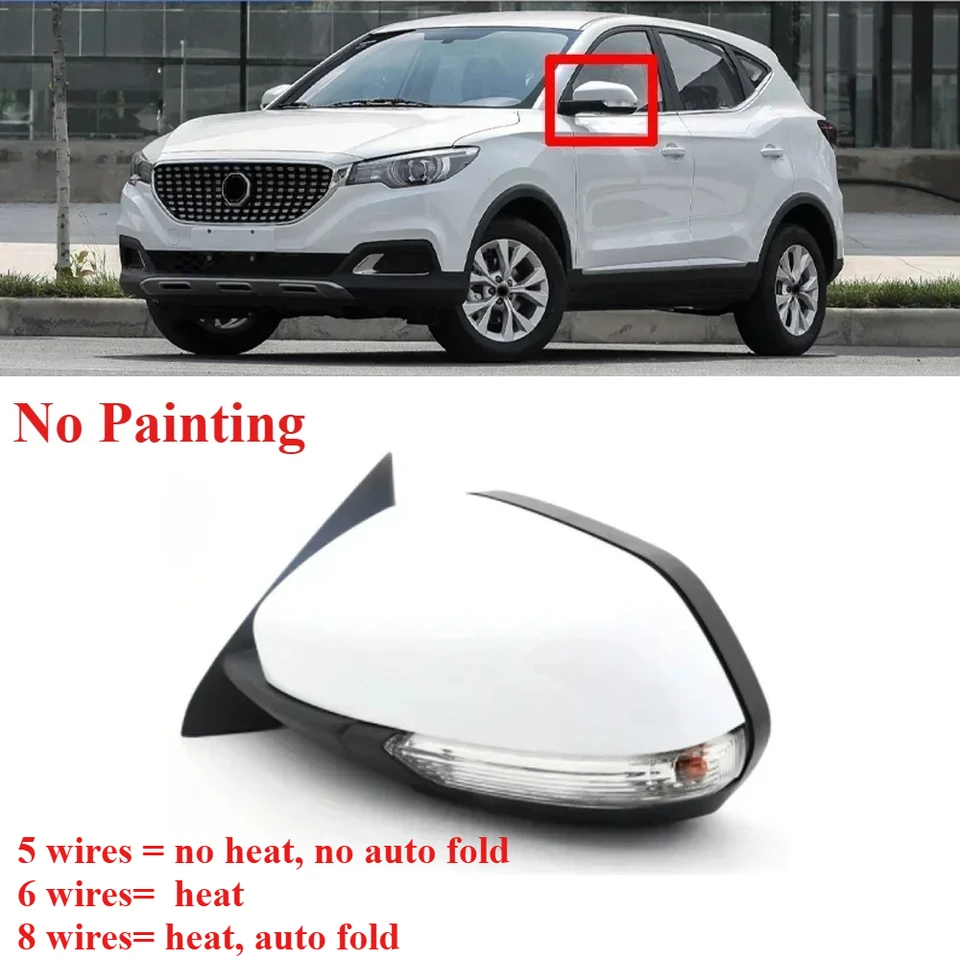 1 Piece No Painting 5 or 6 or 8 Wires Side Mirror for MG ZS 2017