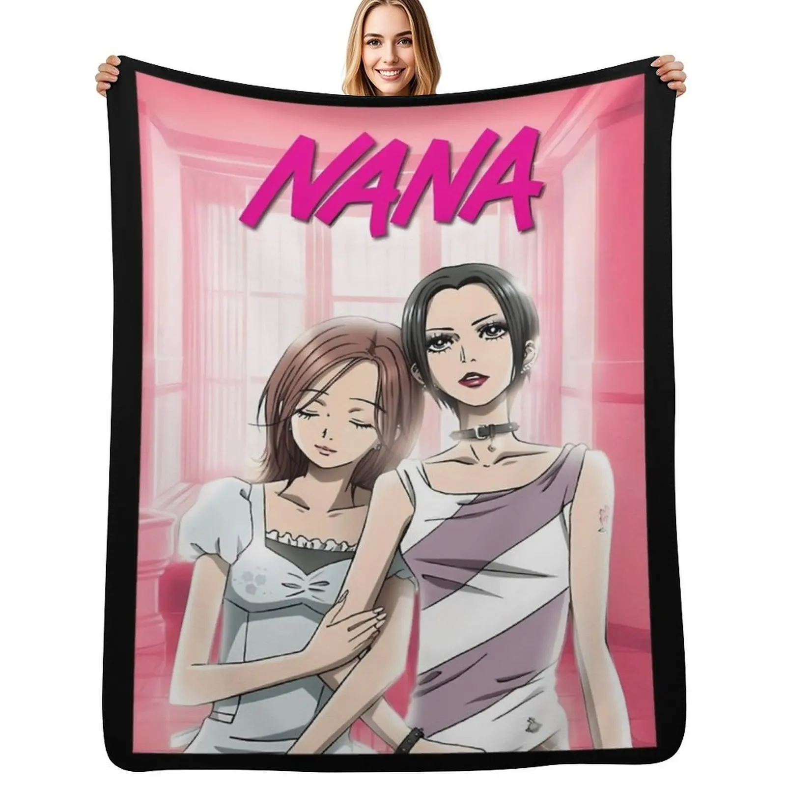 

NANA anime Throw Blanket Fluffy Cozy Throw Blanket for Home Decor