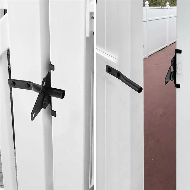 CYCLI-Heavy Duty Self-Locking Latches For Wooden Fences, Lever Latches For Garden Outdoor/Pool Doors Fence Hinges