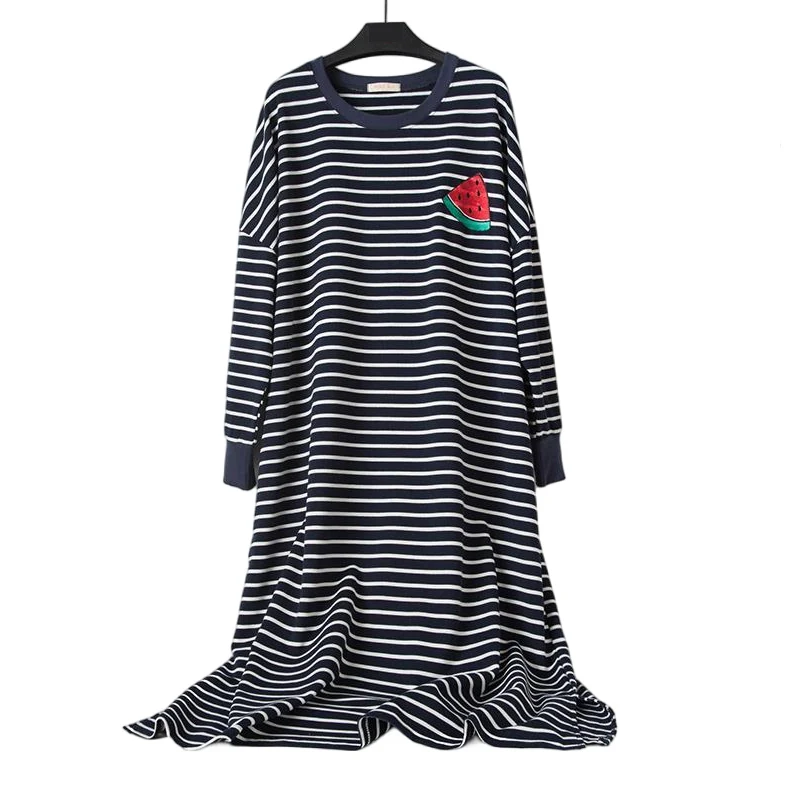 

Fashion Brand Robe Women New Arrival Robe Nightdress Cartoon Pattern Cotton Pajamas Chinese Kimono Robe Loose Nightdress