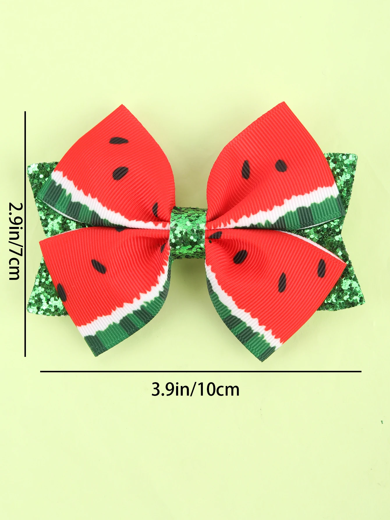 Watermelon Print Hair Bows With Clip Glitter Sequin Hairpin For Girls Children Barrettes Kids Handmade Hairgrip Hair Accessories