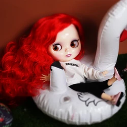 ICY DBS Blyth doll No. 280BL1061 Red hair with side-part hair style white skin Neo 1/6 BJD 30CM