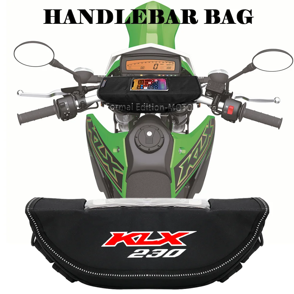 

For Kawasaki KLX 230 KLX 140 KLX 300 2023 Motorcycle Waterproof and Dustproof Handlebar Storage Bag