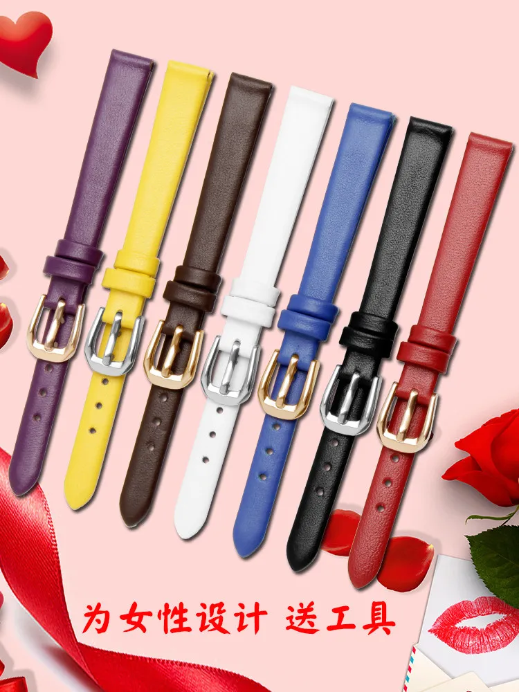 Small Size Leather Women's Watch Strap for GUCCI OliviaBurton 6 8 10MM