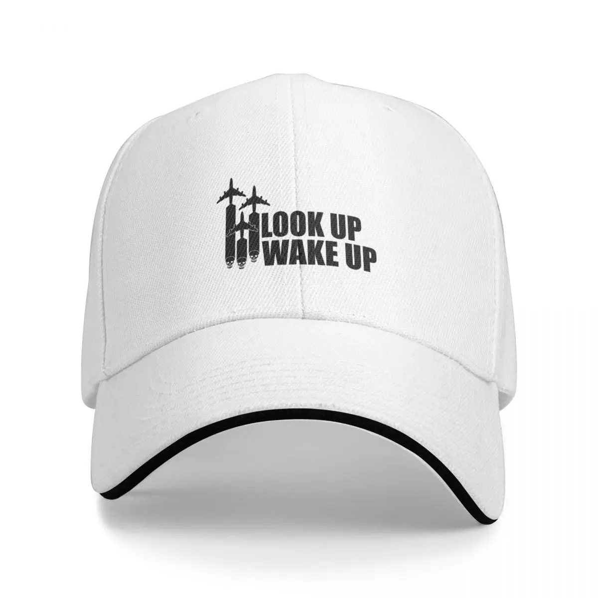 Look up wake up chemtrails skull planes portrait Baseball Cap Golf Wear western Hat New In The Hat Fluffy Hat Women Hats Men's