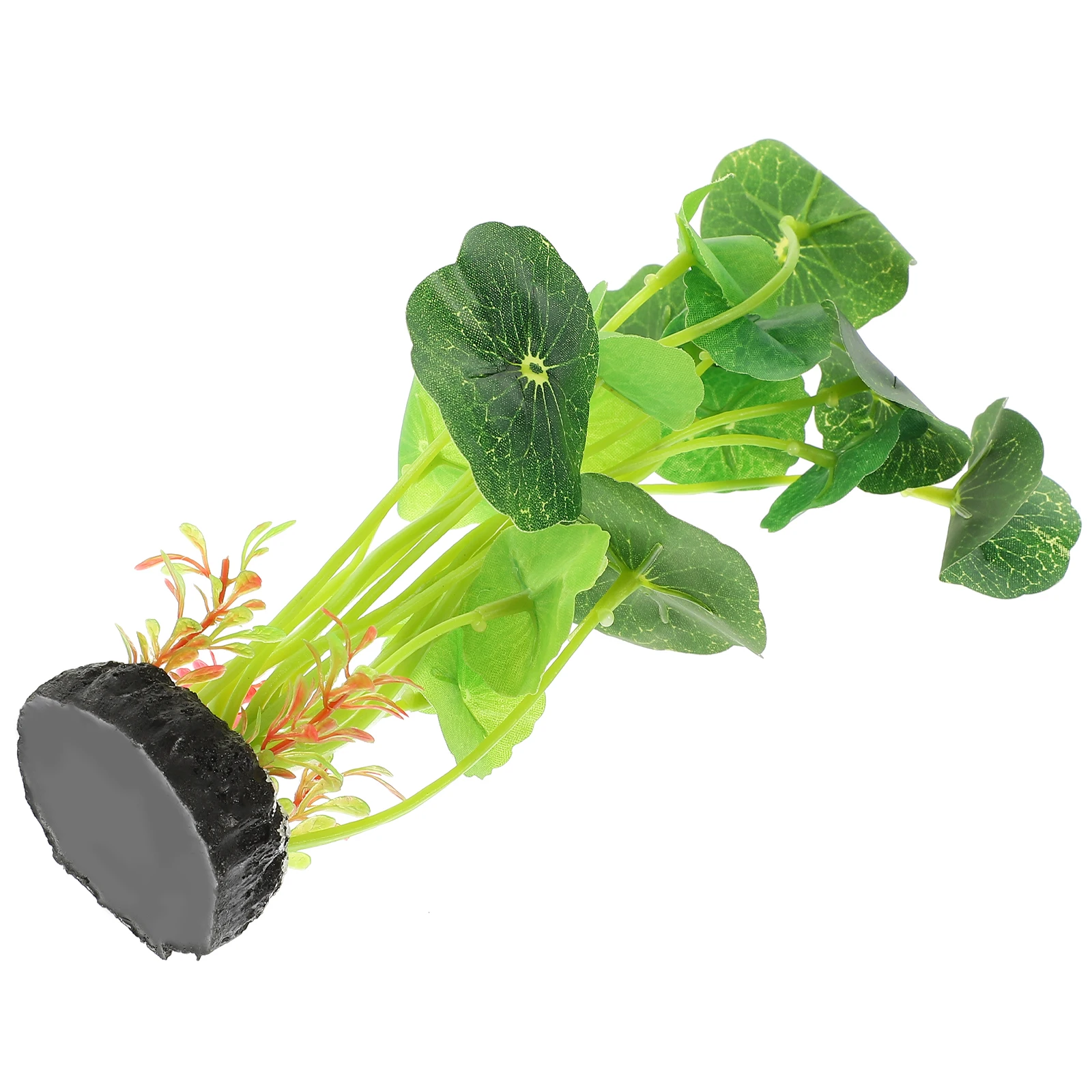 

Lifelike Lotus Leaves Fake Aquarium Plant Durable Plastic Fish Tank Decorations Thickened Base For Home Office Tank
