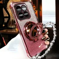 Spark Go 1 Glitter Crystal Bracelet Phone Holder Case for Funda Tecno Spark Go 1 Go1 GO 2022 2024 2023 Shockproof Bracket Cover