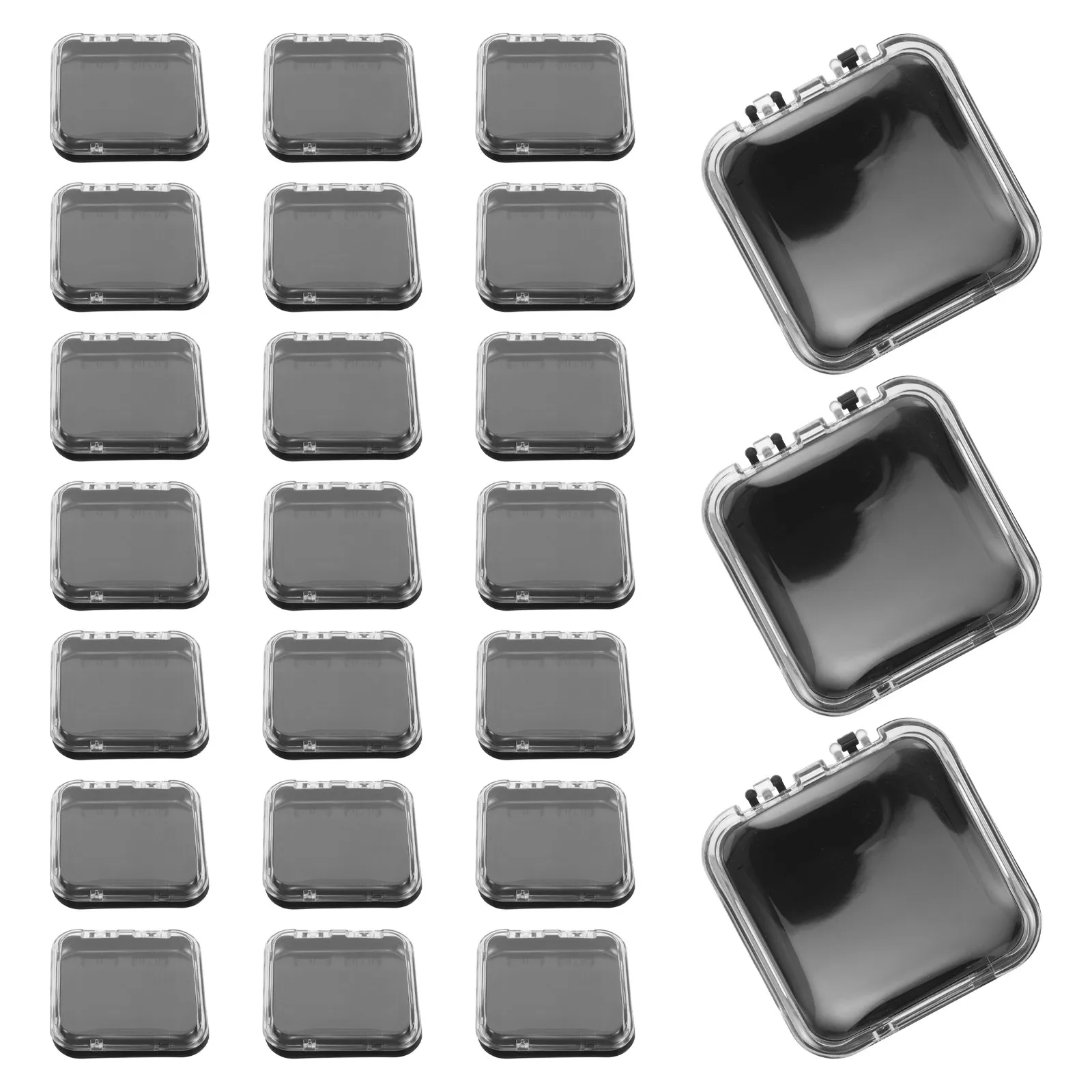 30Pcs Press on Nail Organizer Box Clear Acrylic Artificial Nail Display Storage Stackable Case Manicure Salon Supply Container