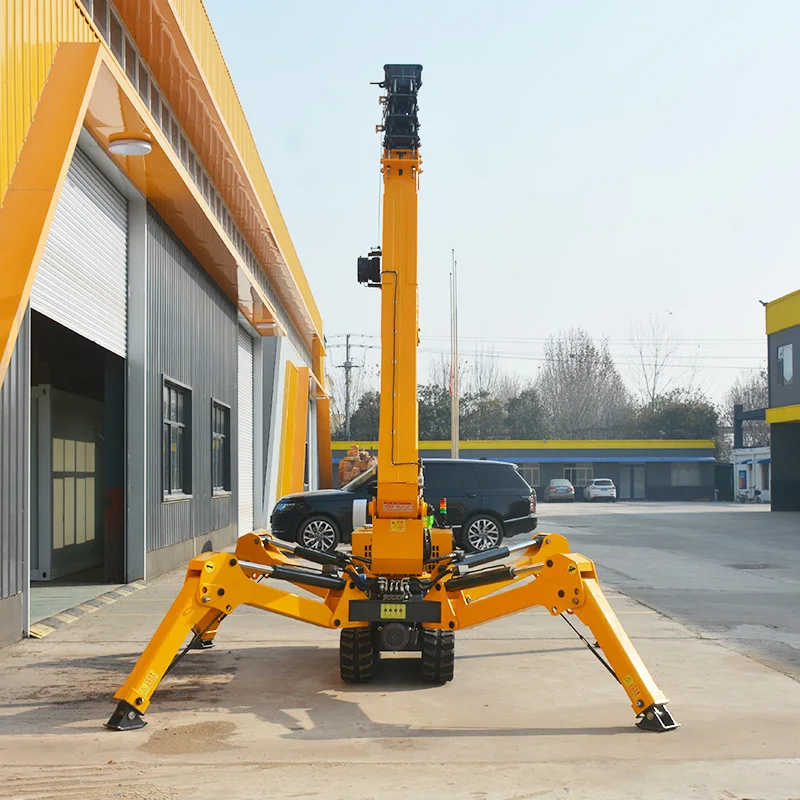 Remote Control Electric Gasoline Diesel Spider Lifting Crane