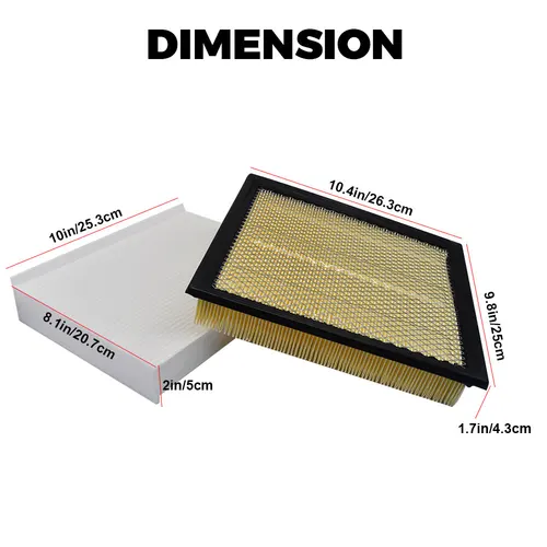 Imagen 2 del producto Juego de filtros de 2 uds para FORD F-150 Raptor XIV 3,5 T 2022/ XIII 3.3L 2015/Expedition 3,5 2017-2021 filtro de aceite de aire fresco de cabina de motor