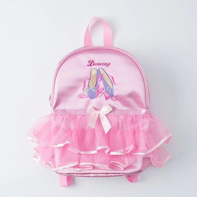 

Pink Lace Girl Dance Bag for Girls Dance Ballet Bag For Girls Baby Children Ballerina Bag Kid Gymnastics Embroidered Backpack