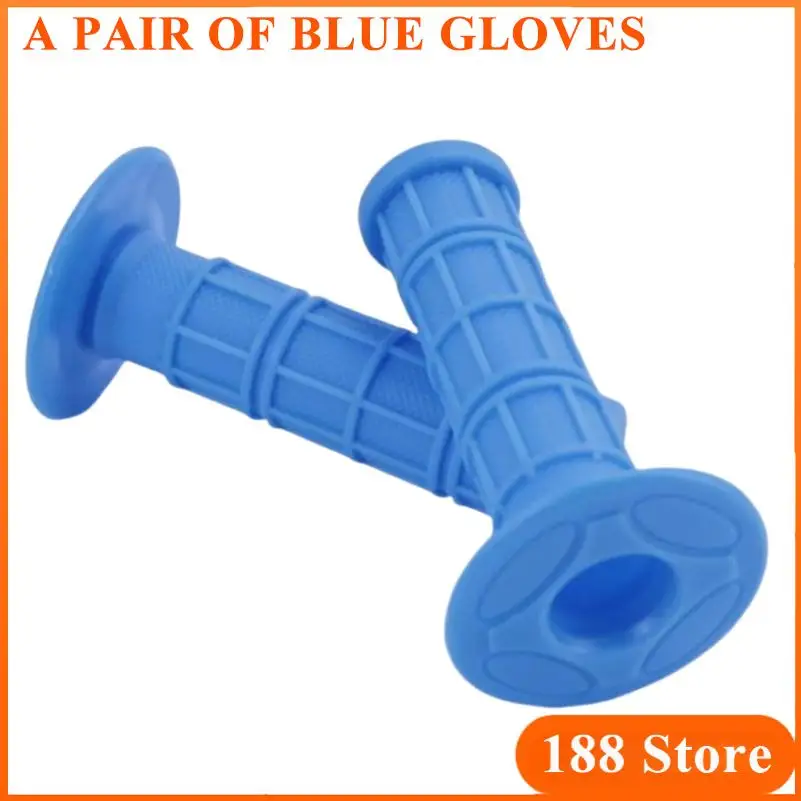 Off-road driver blue gloves with anti-slip grip cover, universal wear-resistant pair for men