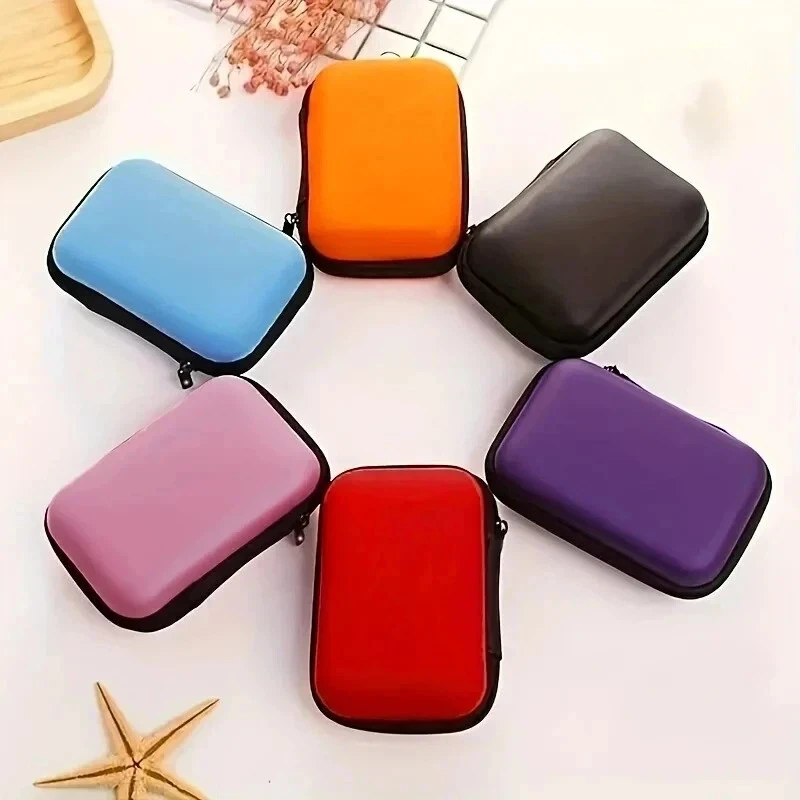 1 Pc EVA Portable Storage Bag for Cards Data Cable Headphones - Protective Packing Cube for Electronic Accessories