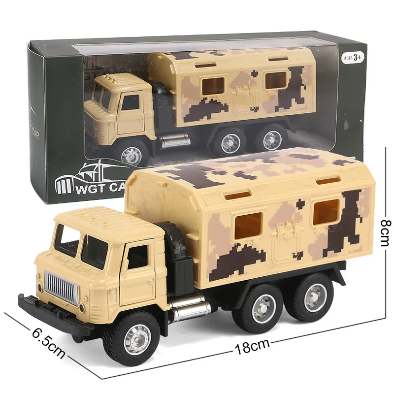 Alloy Toy Car Sound And Light Sound Effects Can Be Opened To Simulate Boy Toy Inertial Car Military Car Truck Model Gift B136