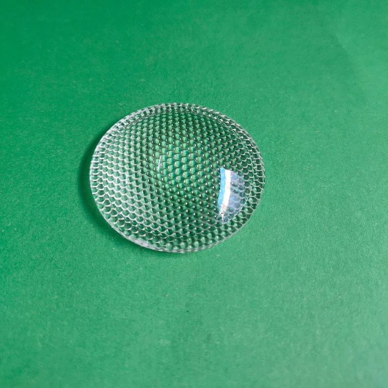 38mm LED high-power lamp beads acrylic flat-convex beaded focusing mesh lens adjustable focus