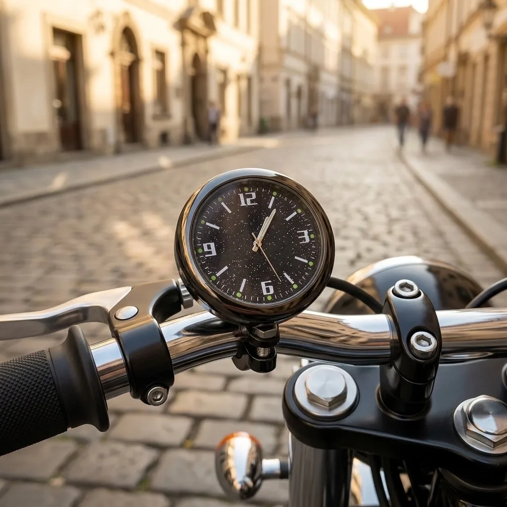 For Daily Commuting 25mm Handlebar Mount Clock Round Handlebar Mount Clock Handlebar Clock Clear Readable Face