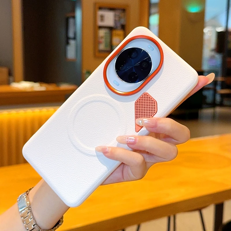 Heat Dissipation Phone Case For Huawei Nova 14 Ultra 14 Pro Magsafe Magnetic Luxury PU Leather Sturdy Durable Shockproof Cover