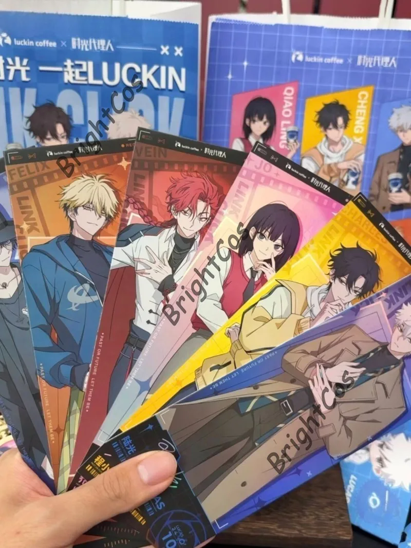 [Offical Collab] Link Click X Luckin Game Anime Time Freeze Felix Liuxiao Charles Etc. Badge Pocket Watch Charm Laser Ticket view 3