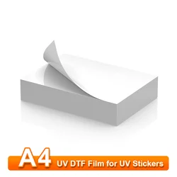 A4 UV DTF A Film UV DTF Transfer Film Sheets UV Sticker Film for UV DTF Printers A4 UV DTF A Film Transfer to Metal Wood Glass