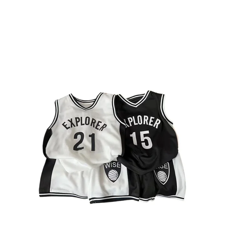 Boys Basketball Clothes Sets Toddler Kids Vest + Shorts Summer Children's Clothes