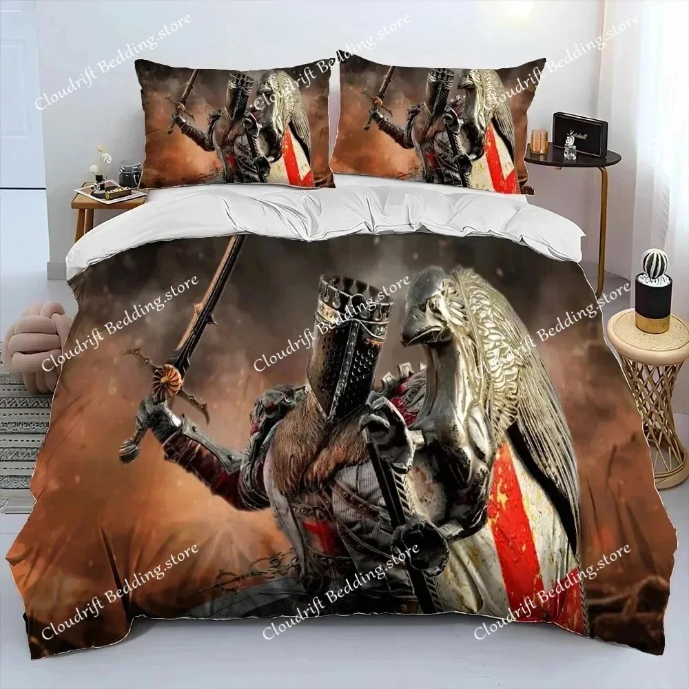 

Комплект постельного белья Cavalier Knight Templar Crusaders, комплект постельного белья с пододеяльником и наволочками, комплект постельного белья размера King/Queen 02
