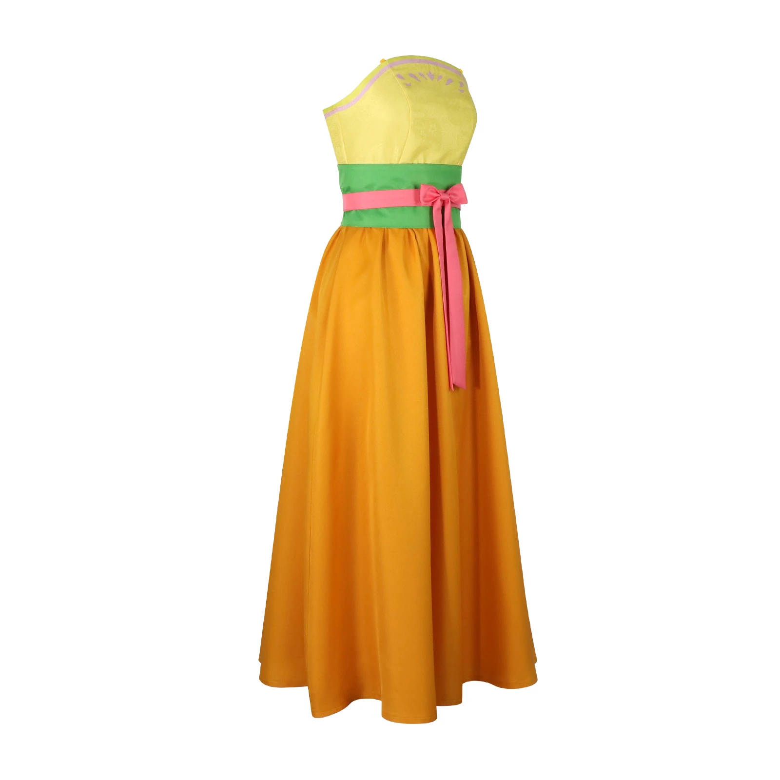 زي تنكري على شكل قطة برتقالية للفتيات، زي رقص مضيء القمر للهالوين، فستان هانفو على الطراز القديم، فستان تنكري نسائي