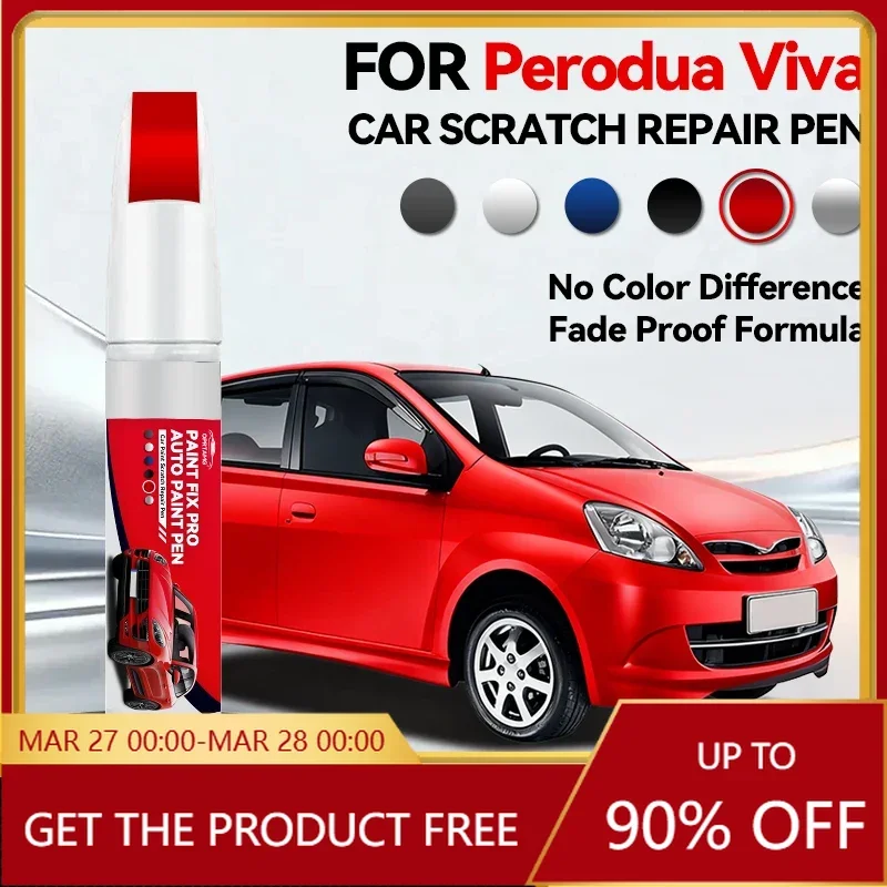 

Ручка-корректор для ремонта лакокрасочного покрытия Perodua Viva 1990-2026 гг., средство для удаления царапин, аксессуары для авто, черный, белый цвет