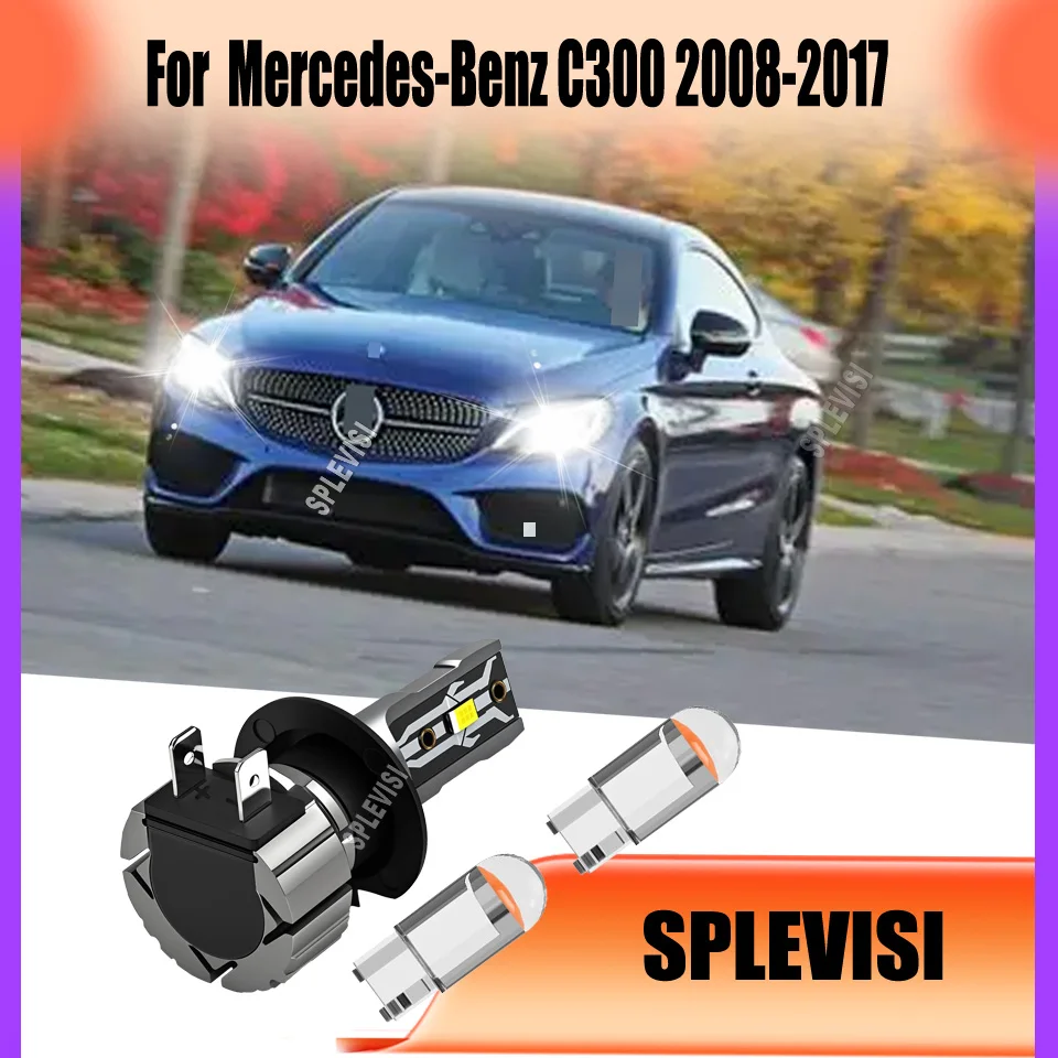 

H7 LED White 6000K Headlight with 360° Lighting Angle For Mercedes-Benz C300 2008 2009 2010 2011 2012 2013 2014 2015 2016 2017