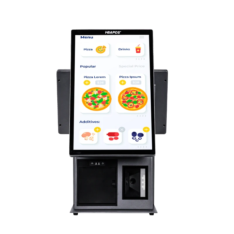 ATV&UTVSelf Service Payment Machine QR Code Touchscreen Kiosk POS System Cash Register Machine with Windows 10/11 Wi-Fi 6 Blueto