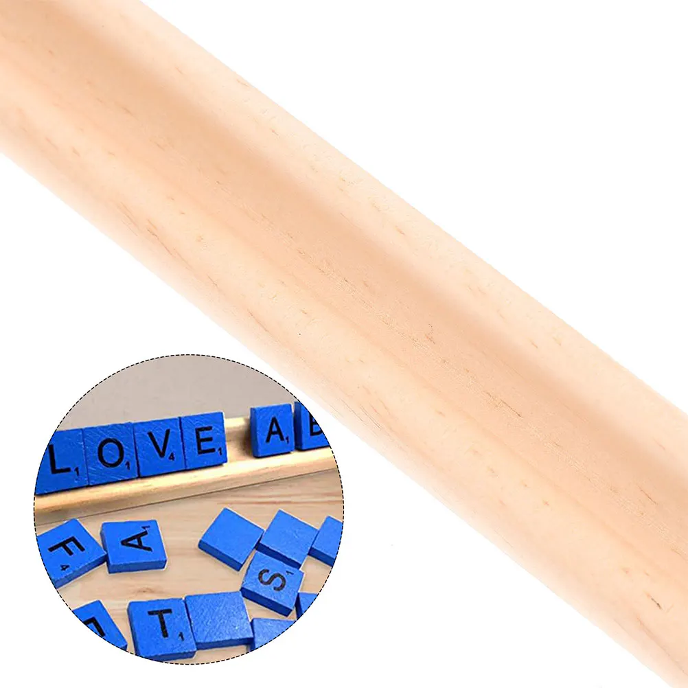 

10 Pcs Wooden Letter Ornaments Domino Holder Display Stand Desktop Holders Stacker Beige Displaying