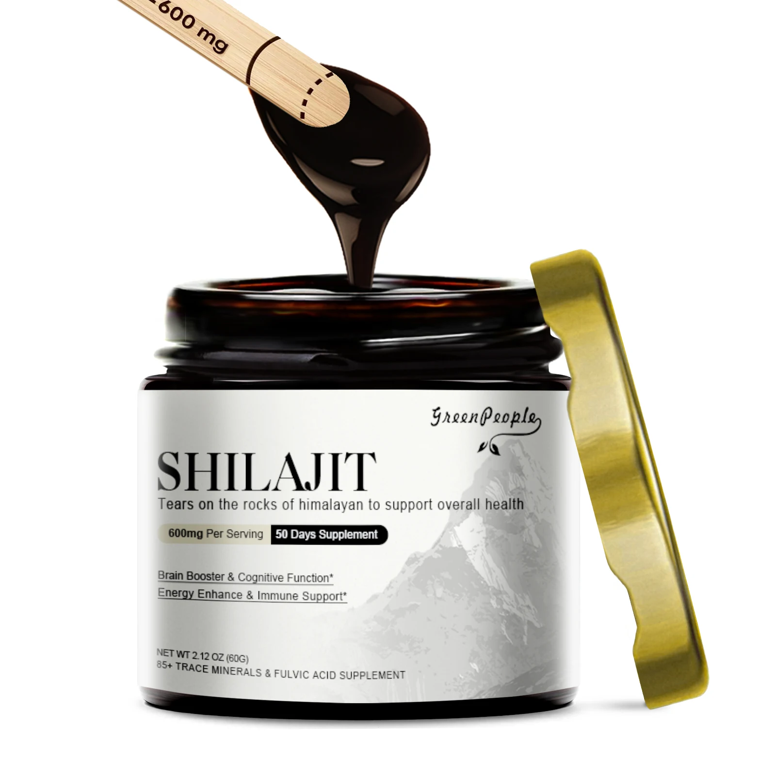 

100% Pure Natural Original Shilajit Resin Himalaya Support Hormone Balance for Men & Women Support Immunity,Heart & Skin Health