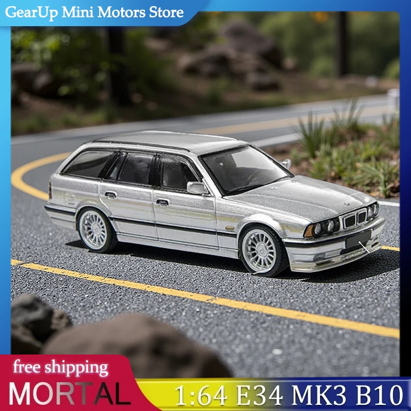 Nouveau Mortal 1:64 BMW E34 B10 Alpina Touring Vintage Wagon allemand en alliage moulé sous pression modèle Premium à collectionner pour les amateurs de voitures jouet