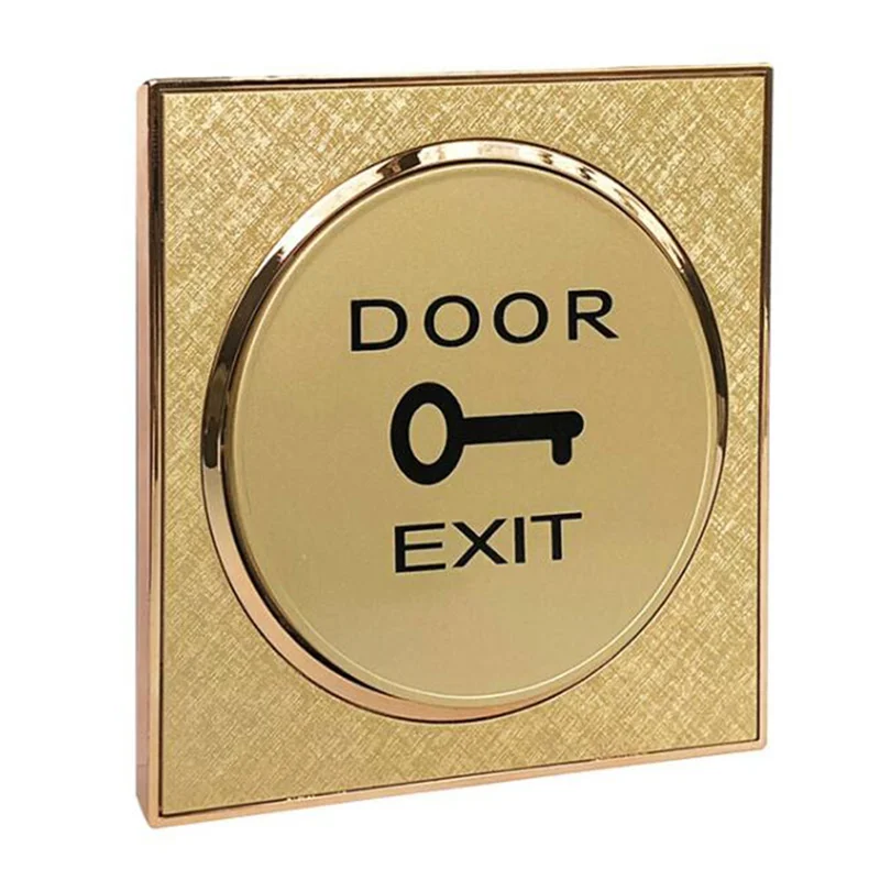 

ABZZ-Door Release Switch Golden Color 10Pcs Set For Door Exit Button For Access Control System